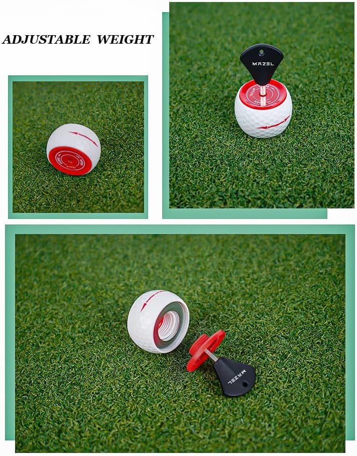 MAZEL Wheel-Like Golf Practice Ball, Adjustable Weight Putting Trainer - Image 3
