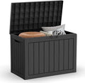 Outdoor Storage Box, 50 Gallon Waterproof Deck Box, Snap-Together Storage Bin by GraceYourYard