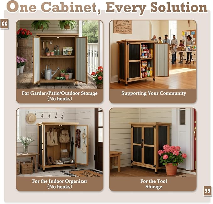 PetsCosset Small Weatherproof Outdoor Storage Cabinet - Image 6