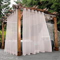 BONZER Sheer Outdoor Curtains for Patio Waterproof 2 Panels | Wide Grommet by Bonzer