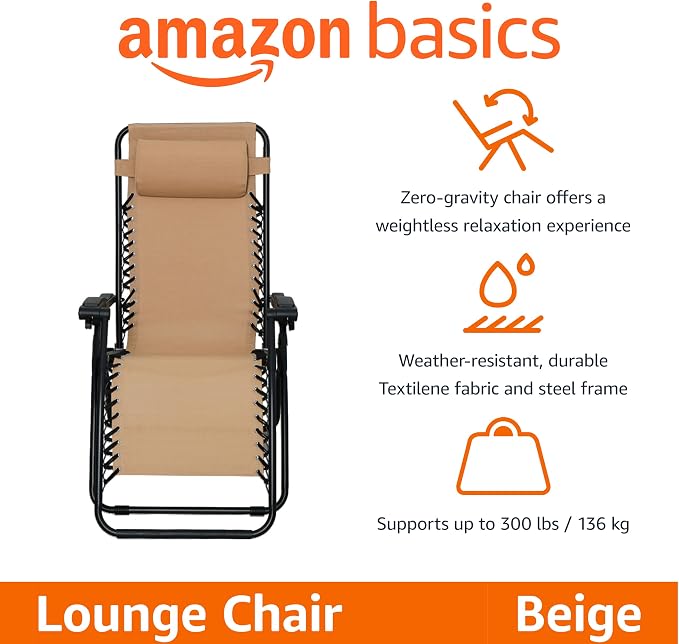 Amazon Basics Zero Gravity Lounge Chair - Image 3