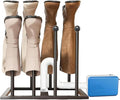Boot Rack Organizer Tall Boots Boot Storage Free Standing Shoe Racks Black Metal for Dorm Room, Closet, Entryway, Bedroom for 4 Pairs With Multifunctional Portable Dryer 600W(54.3*50.2*30)