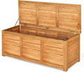 Tangkula 46 Gallon Acacia Wood Deck Box, Garden Backyard Storage Bench by TANGKULA