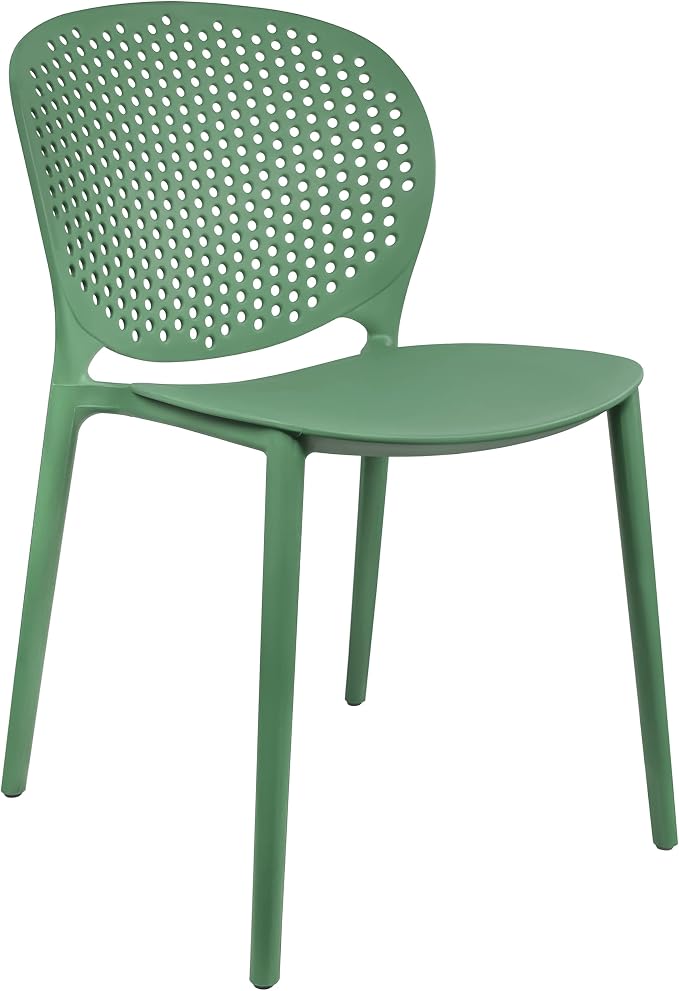 2xhome Set of 4 Patio Dining Chairs | Modern Stackable Outdoor Pool Side Chair - Image 6