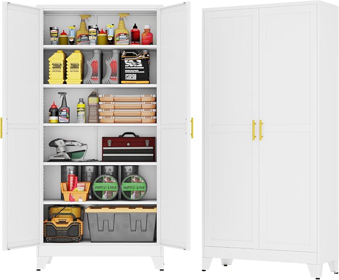 GAIOUS 75'' Tall Metal Garage Storage Cabinet, File Cabinet by GAIOUS