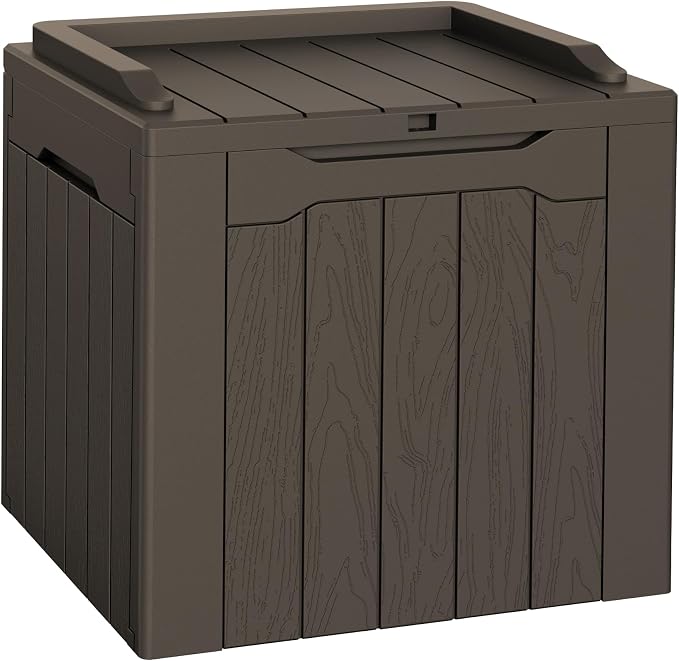 Flamaker Deck Box 31 Gallon Waterproof Resin Small Storage Box by Flamaker