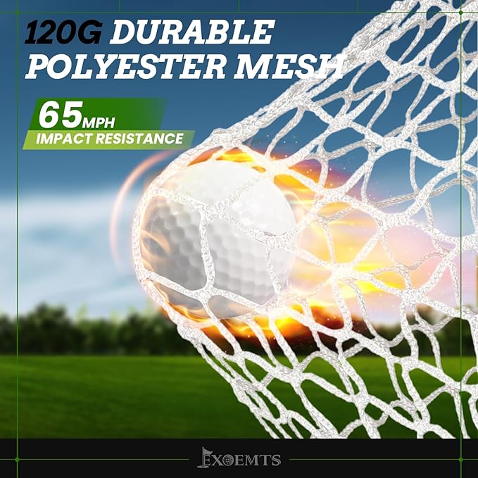 Golf Net 10x7FT with Tri-Turf Mat, Ball, Target & Bag, All-in-One Golf Practice Hitting Net for Backyard Driving, Chipping & Swing, Indoor Outdoor Training Aid, Gift for Men Dad Him Golfer