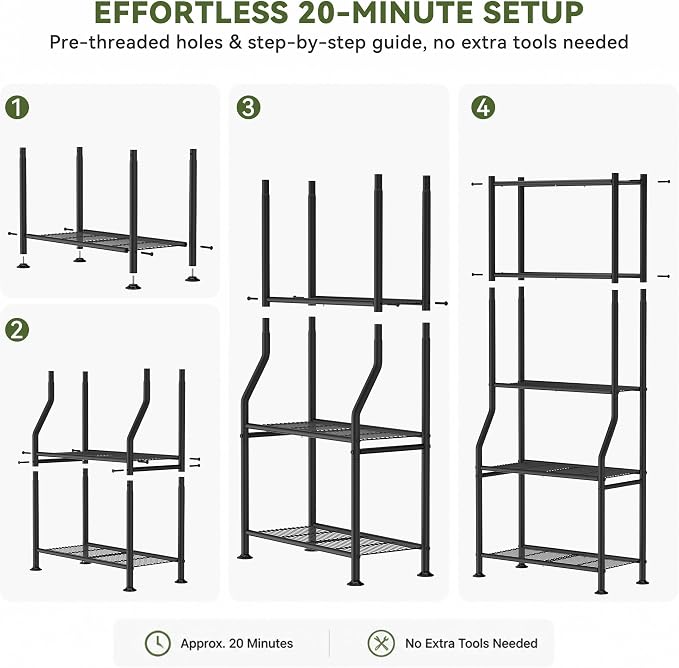 Livilord 5-Tier Plant Stand Indoor Outdoor, Waterproof Corner Garden Rack - Image 8