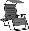 Best Choice Products Oversized Padded Zero Gravity Chair w/Canopy Headrest Cup by Unknown