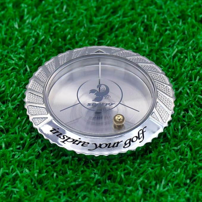 scorpy Golf Level Ball Marker with Metal Bead and Hat Clip, High Precision Putting Green Reading Aid Golf Accessories, Precision Alignment Tool for Perfect Putts