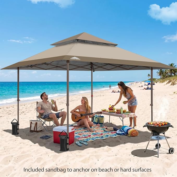 EAGLE PEAK 13x13 Pop Up Canopy Tent, Auto Extended Eaves, Heavy Duty Outdoor - Image 8