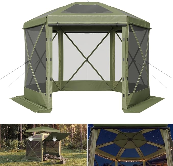Aoxun 10x10ft Pop Up Canopy Tent, Screen Tent by Aoxun
