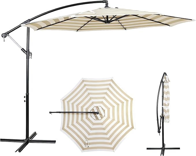 10FT Outdoor Offset Umbrella, Cantilever Patio Umbrella by AEOutdoorUSA