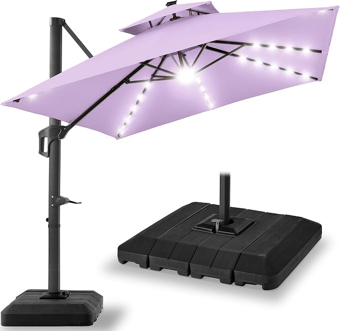 Best Choice Products 10x10ft Cantilever Patio Umbrella w/Base Included by Unknown