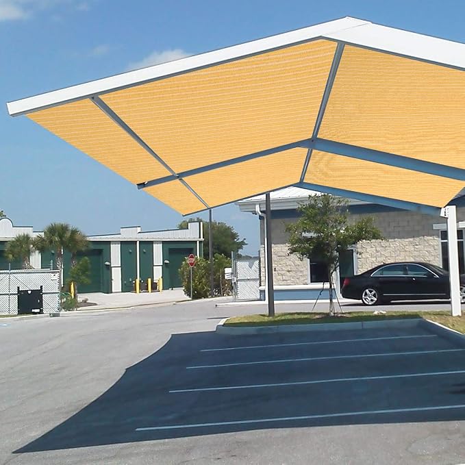Eden's Decor Straight Flat-Edged Sun Shade Sail Rectangular 12' x 16' Wheat - Image 6