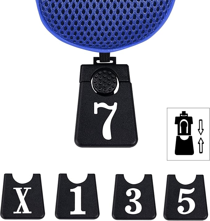 Andux 3pcs/Set Golf 460cc Driver Wood Club Head Covers Long Neck with No. Tags