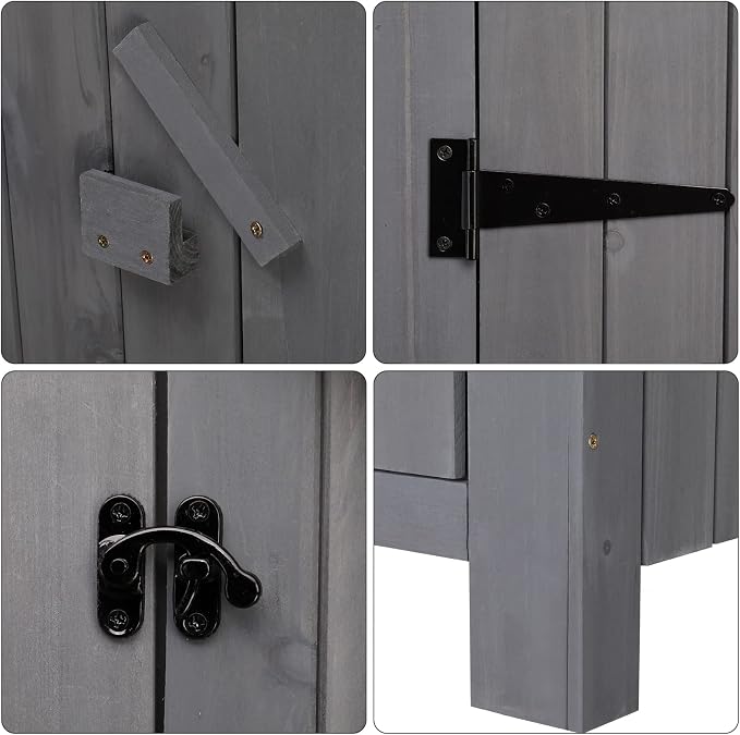 Outvita Outdoor Storage Shed, 70 Inch, Waterproof Tool Storage Cabinet - Image 3