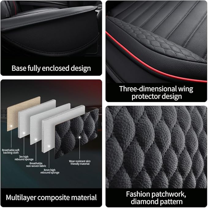 Leather Car Seat Covers for Volkswagen Golf 2001-2021,Car Seat Covers Full Set,Seat Covers with Safety,Waterproof Seat Cover Compatible Airbag(5pcs Beige Standard)