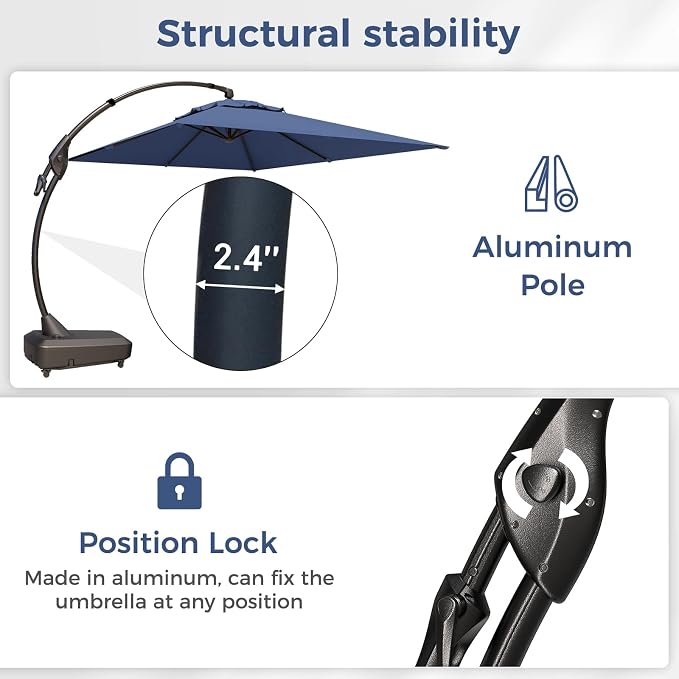 Grand patio 10x13 FT Large Cantilever Umbrella - Image 6