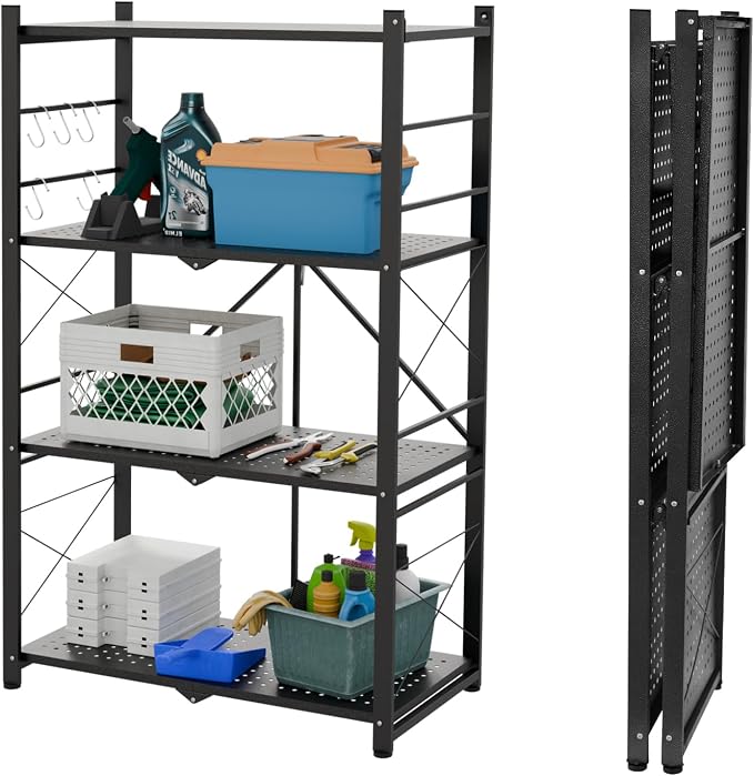 4 Tier Greenhouse Shelving Unit, Plant Stand, 1 Pack, No Assembly Required by INTERHUT
