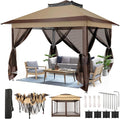 COBIZI 11x11 Pop Up Gazebo Canopy Tent Outdoor Gazebo Waterproof Upgrade Easy by COBIZI