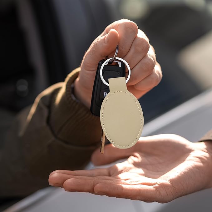 LaserGram Oval Keychain, Sunflowers, Personalized Engraving Included