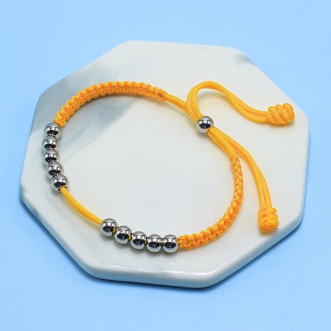 LAMIBEE Golf Stainless Steel 10 Beads Score Counter Bracelet, Golf Stroke Count Bracelet, Resizable and Easy to Adjust Golf Round Scoring Tracker, Durable and Stylish Golf Accessory