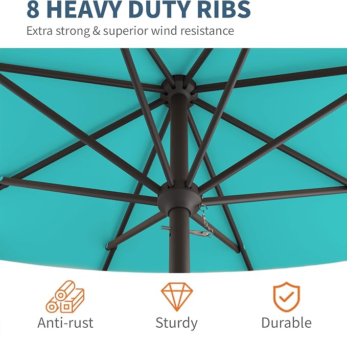 10FT Patio Umbrella, Outdoor Umbrella - Image 4