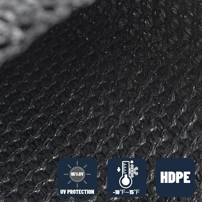 SUNNY GUARD Custom Size 19'x24'x30.6' Triangle Graphite Grey UV Block Sunshade - Image 4
