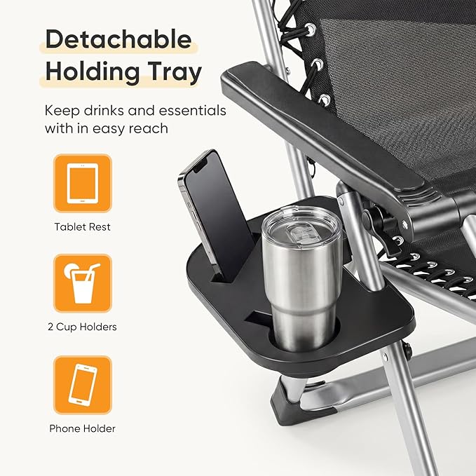 NEWBULIG Zero Gravity Chair, Folding Patio Recliner - Image 5