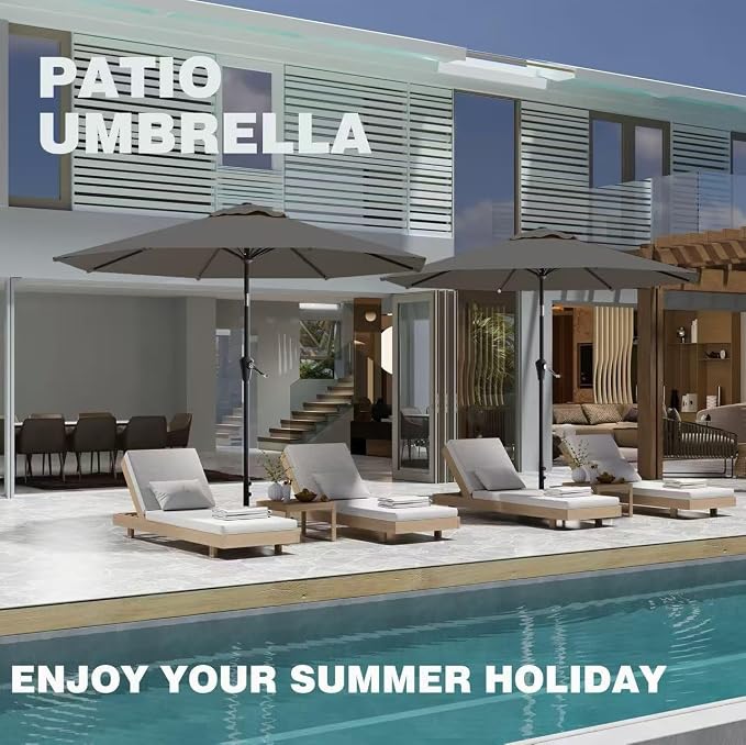 9 FT Patio Umbrella for Outdoor, Outdoor Table Umbrella - Image 8