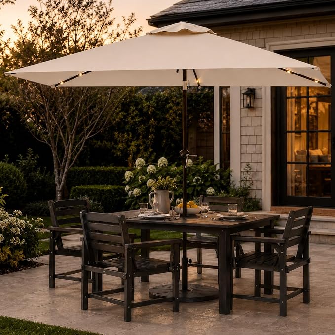 6.5 x 10ft Rectangular Patio Umbrella - Image 9