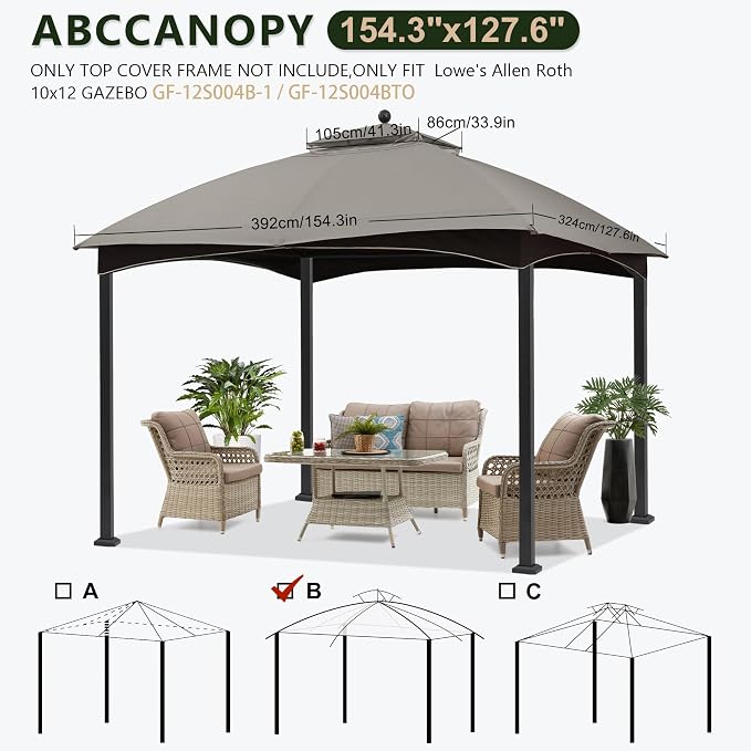 ABCCANOPY Gazebo Replacement Canopy - Image 5