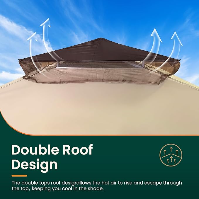 Pop Up Gazebo 11'x11' Canopy Tent, Outdoor Gazebo - Image 6