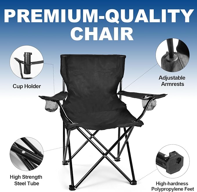 WEIDIORME 2 Pack Lightweight Camping Chairs - Image 6