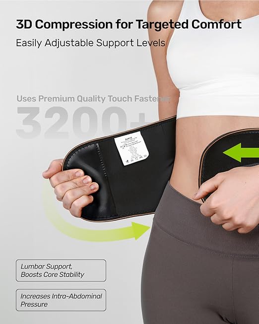 Lower Back Brace for Women, Back Belt Support for Men with 8 Stays, Soft Lumbar Support with Full Protection, Orange Size XXL