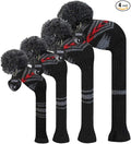 Scott Edward Knit Wood Golf Club Head Covers 4 Pieces Knitted Item Fit Over Well Driver Wood(460cc) Fairway Wood and Hybrid(UT)