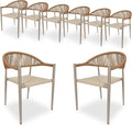 TWT Patio Dining Chairs Outdoor Stackable by TWT