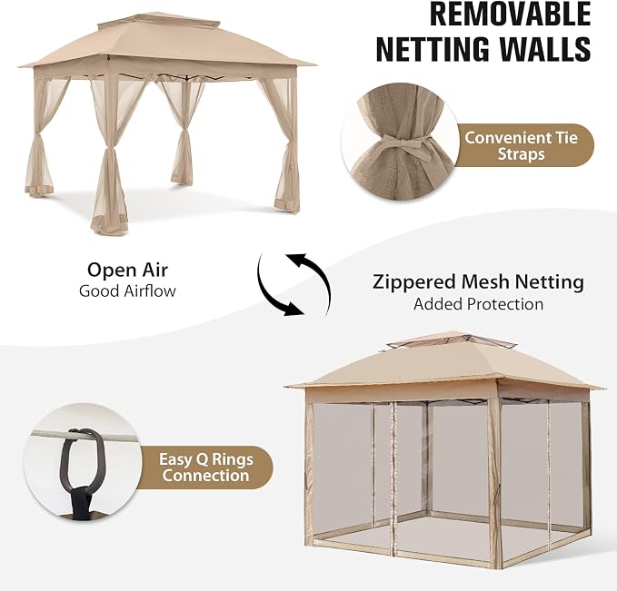 COOS BAY 11x11 Pop Up Gazebo - Image 6