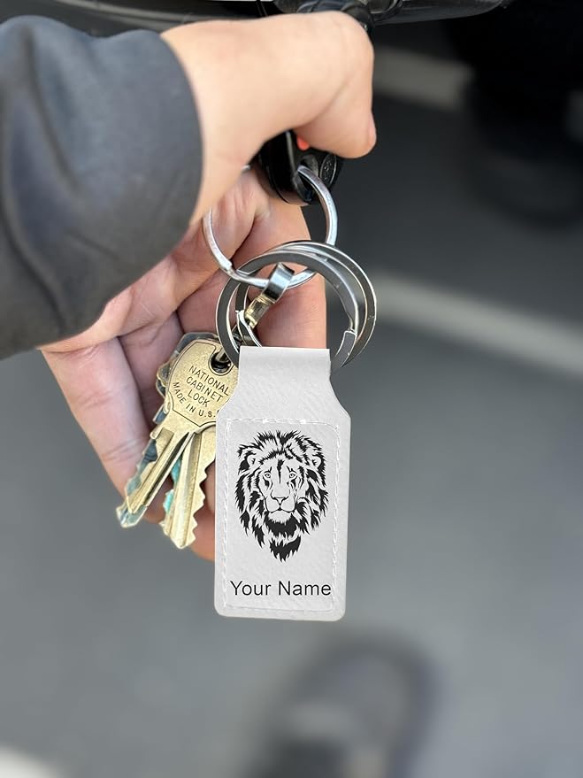 LaserGram Rectangle Keychain, Disc Golf, Personalized Engraving Included