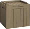 Flamaker Deck Box 31 Gallon Waterproof Resin Small Storage Box by Flamaker
