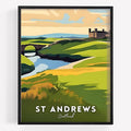 Golf Course Premium Giclee Fine Art Prints - Augusta, Pebble Beach, Pinehurst, Golf Course Posters, Golf Wall Art, Aesthetic Poster for Home Office Decor, Ready to Frame