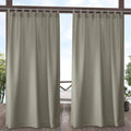 EXCLUSIVE HOME Cabana Solid Indoor/Outdoor Light Filtering Hook-and-Loop Tab by TownCountryLiving