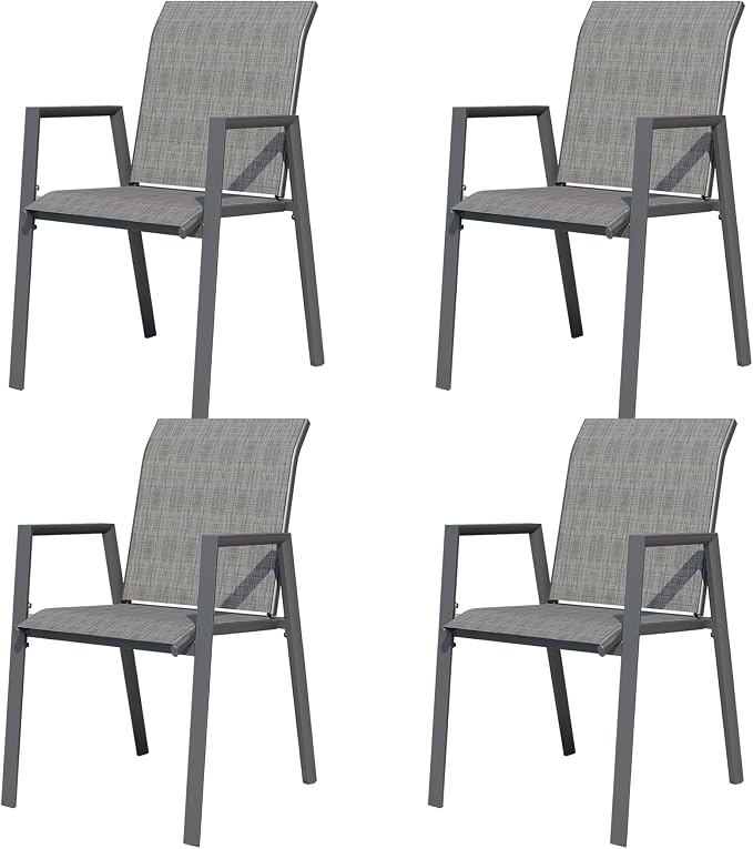 Outdoor Patio Chairs Set of 4, Lightweight Patio Set - Image 7