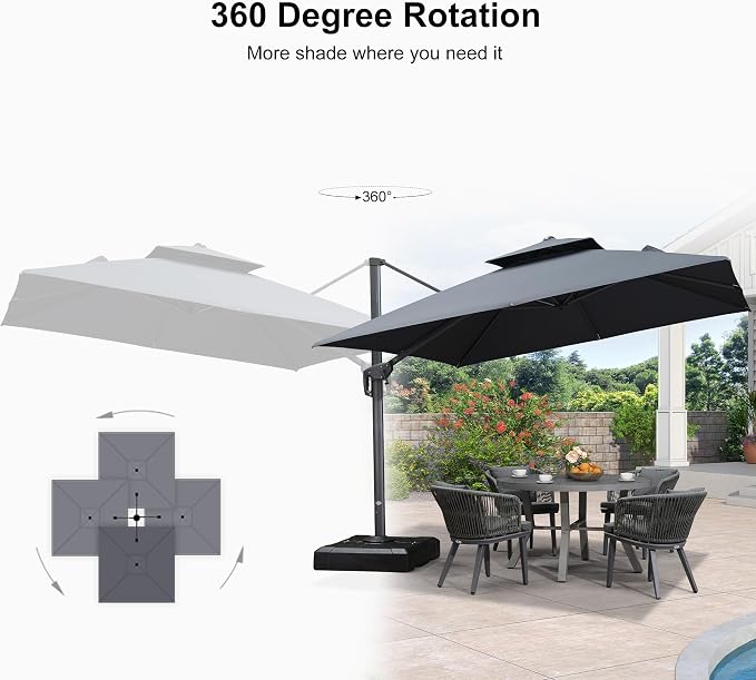 PURPLE LEAF Cantilever Umbrella - Image 8