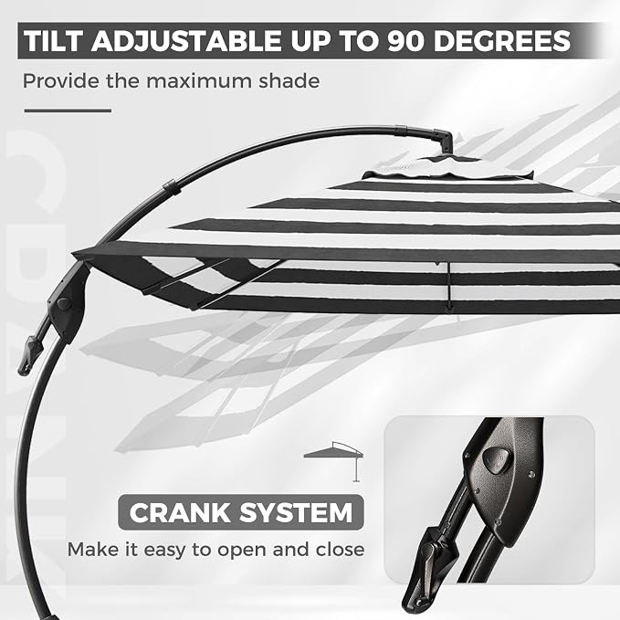 Grand patio 10x10 FT Square Cantilever Umbrella - Image 4