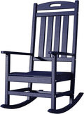 Outdoor Rocking Chair, All-Weather Resistant Poly Lumber Rocker Chair Outdoor by Adiromoti