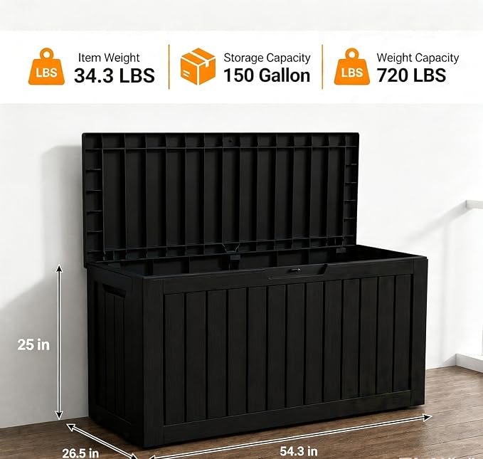 150 Gallon Resin Deck Box, Package Delivery Box - Image 2