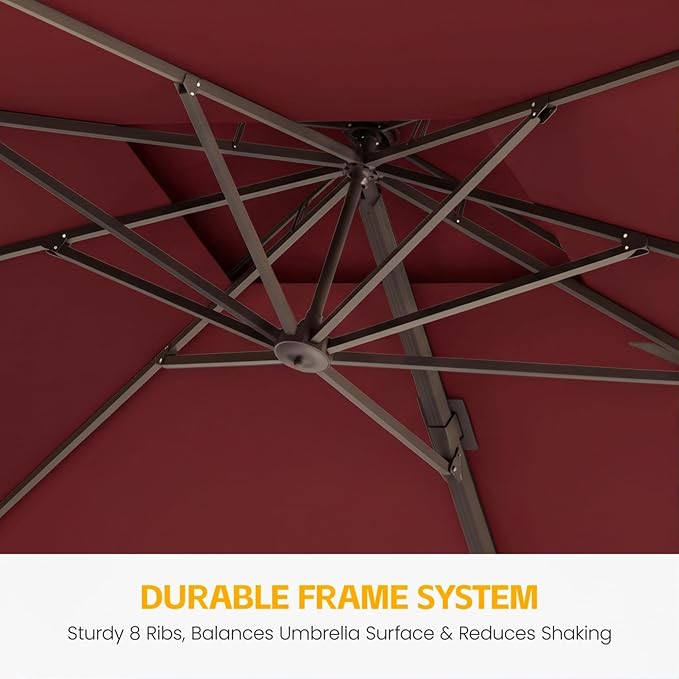 10x10 FT Patio Cantilever Umbrella - Image 5