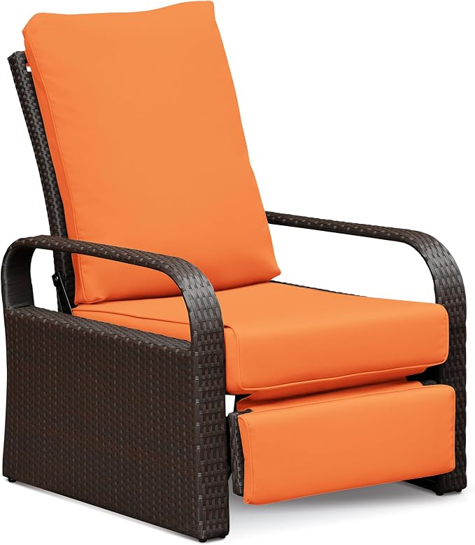 Outdoor Recliner, Aluminum Frame Patio Chaise Lounge Chairs - Image 8
